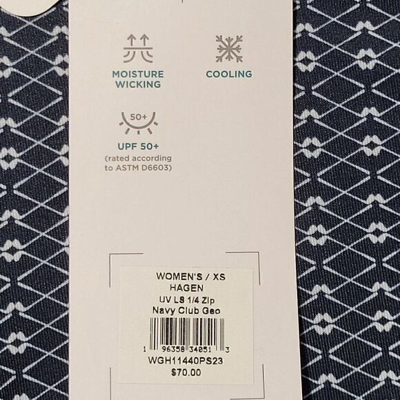 Lady Hagen Golf Pullover 1/4 Zip Long Sleeve Shirt Women Size XS UPF 50 Blue NEW - Picture 8 of 15